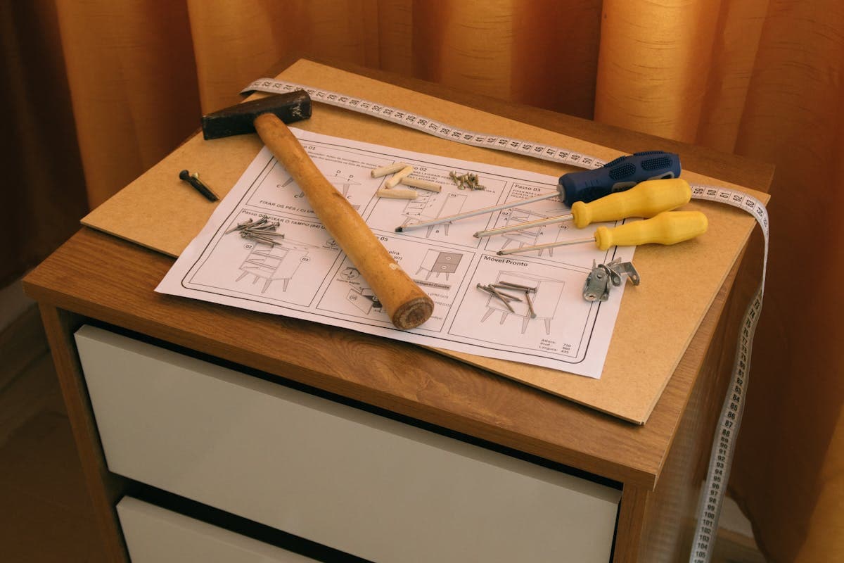 Assembling flat-pack furniture